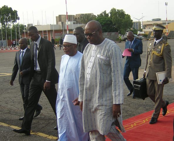 Ibrahim Boubacar Keita et Roch Kaboré à Ouagadougou