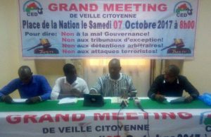 Burkina/ Mal-gouvernance : le cadre d’expression démocratique en meeting le 7 octobre