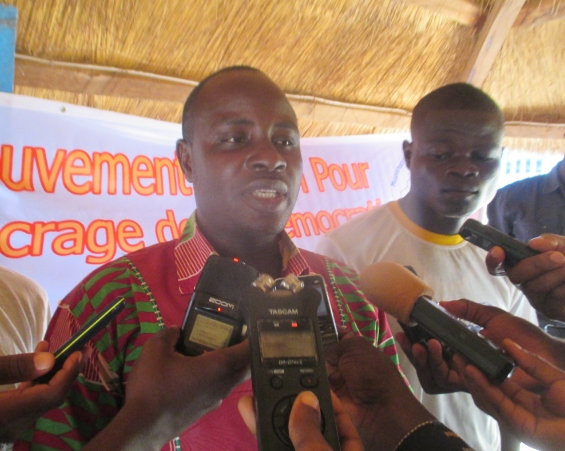 Le président du Mouvement citoyen pour l'ancrage et la démocratie (MOCAD) Rahouf Bayiré