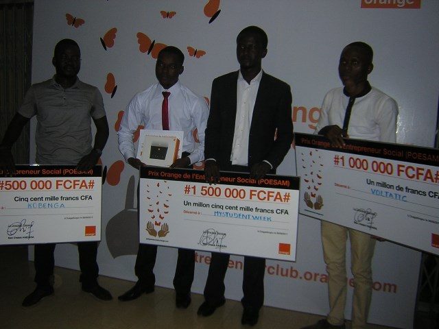Les trois premiers du concours Orange