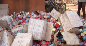 Ouagadougou: plus de 2 000 boites de lait périmé à incinérer