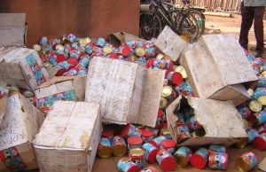 Ouagadougou: plus de 2 000 boites de lait périmé à incinérer