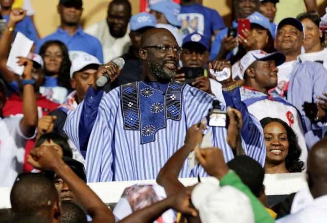 George Weah, président du Liberia