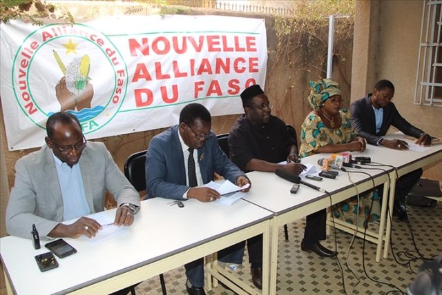 Les responsables de la Nouvelle alliance du Faso (NAFA)