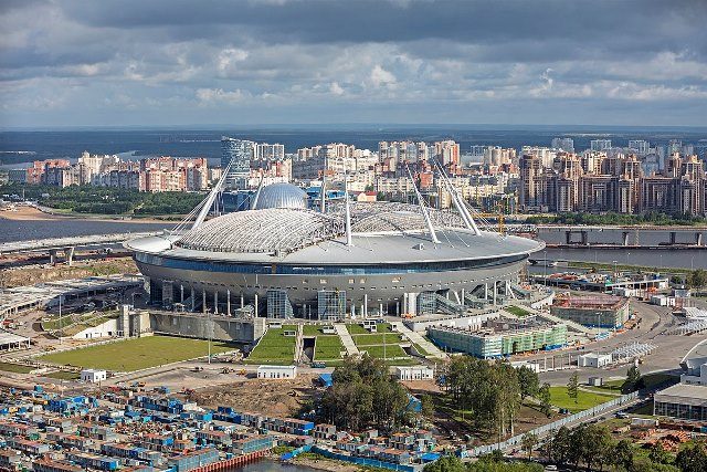 Le stade de Saint-Petersbourg en Russie