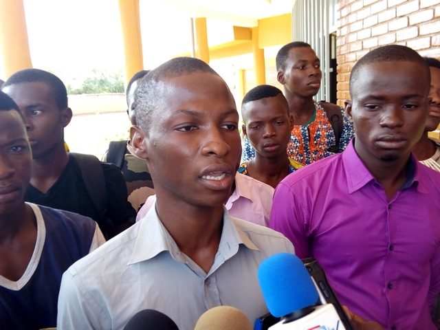 Abdoulaye Sèdgo, porte-parole des délégués élus de promotion de l’université Ouaga I, Pr Joseph Ki-Zerbo