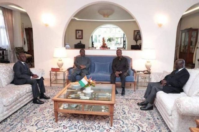 L'ex-président Henri Konan Bédié et l'actuel chef de l'Etat Alassane Ouattara (photo Abidjan.net)