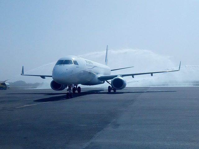 Baptême d'eau du nouvel avion