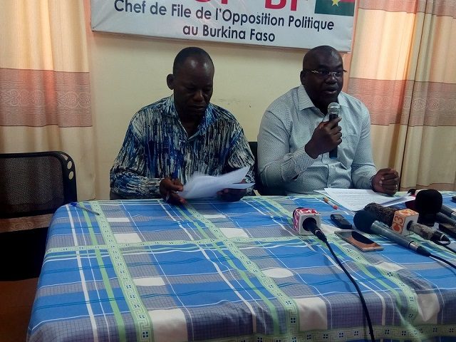 Les porte-parole de l'opposition politique burkinabè