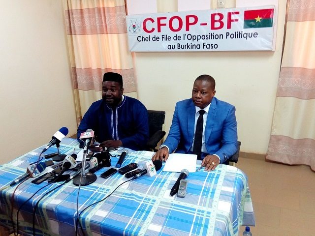 Mamadou Dicko, président de la NAFA(à gauche) et Aristide Ouédraogo, président du FPR (à droite)