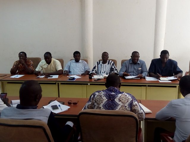 Les responsables de la coalition des syndicats libres et i dépendants du Burkina