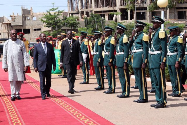 Le président du Faso et son homologue de la Côte d'Ivoire