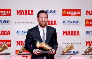 Football: Messi égratigne Ronaldo à la réception de son sixième Soulier d’Or
