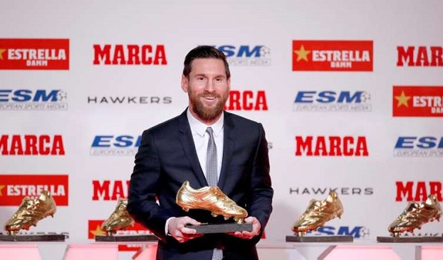 Lionel Messi reçoit son sixième Soulier d'Or