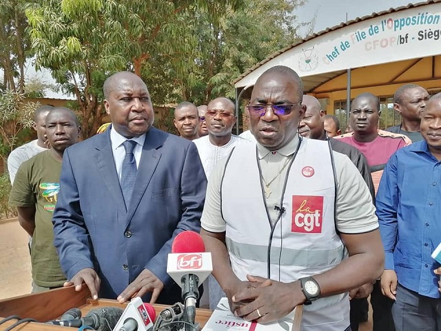 L'UAS conduite par Bassolma Bazié (à droite) a rendu visite au CFOP