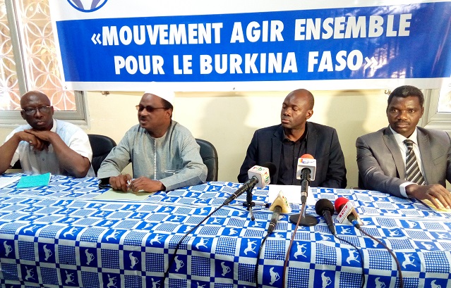 Les dirigeants du Mouvement Agir ensemble pour le Burkina Faso