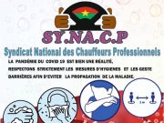 Covid-19: le Syndicat national des chauffeurs professionnels dans la sensibilisation
