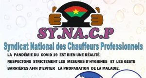 Covid-19: le Syndicat national des chauffeurs professionnels dans la sensibilisation