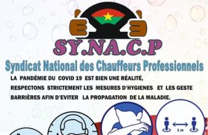 Covid-19: le Syndicat national des chauffeurs professionnels dans la sensibilisation