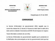 Burkina: le couvre-feu reste en vigueur