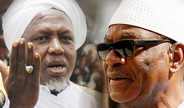L'imam Mahmoud Dicko (à gauche) et le président Ibrahim Boubacar Keita