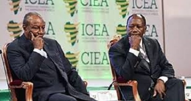 Alassane Ouattara et Alpha Condé
