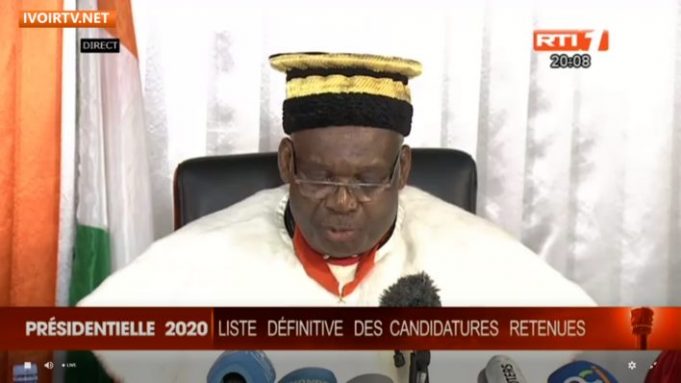 Présidentielle 2020 en Côte d’Ivoire: quatre candidatures retenues, 40 rejetées