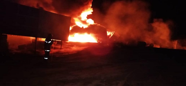 Le camion en feu