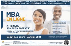 Formation ISMR: PROGRAMME MBA EN LIGNE A TEMPS PARTIEL
