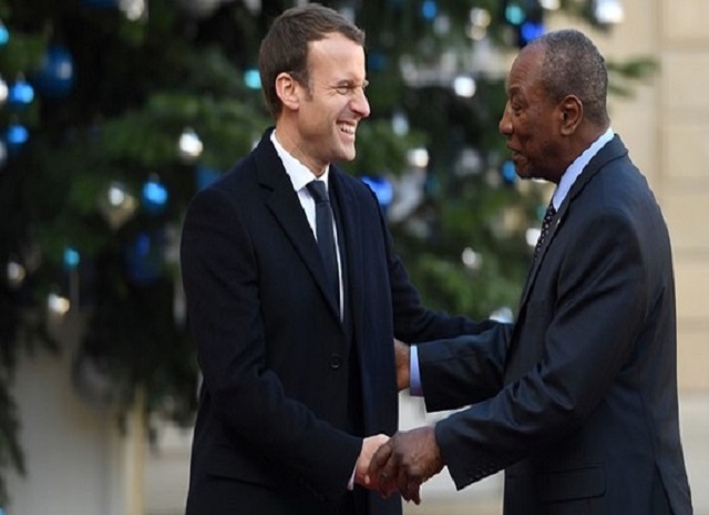 Les présidents Macron et Condé