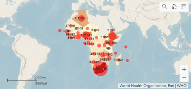 Covid 19 cas Afrique OMS