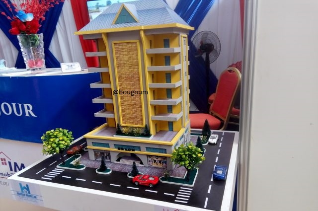 Une maquette d'une maison (Ph. Bernard Bougoum)