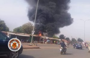 Ouagadougou: un incendie d’un dépôt de carburant fait un blessé