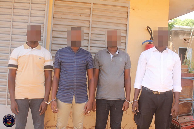 Présumés auteurs de fraude fiscale (Photo Police nationale du Burkina Faso).