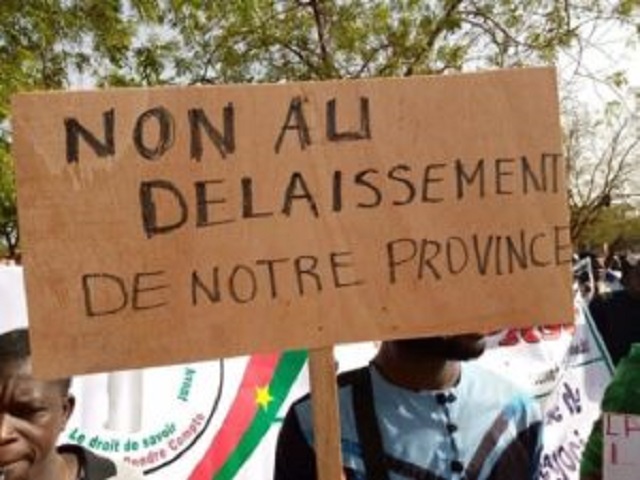 Une pancarte pendant la manifestation