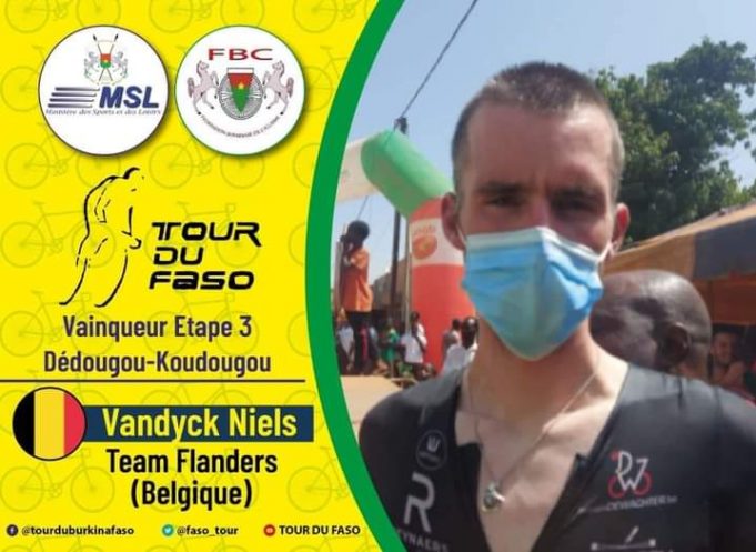 33e Tour du Faso: le Belge Vandyck Niels remporte la troisième étape