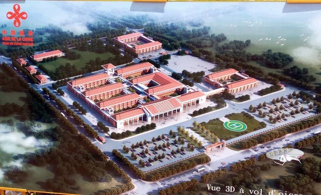 Une maquette de l'hôpital devant être construit à Bobo-Dioulasso