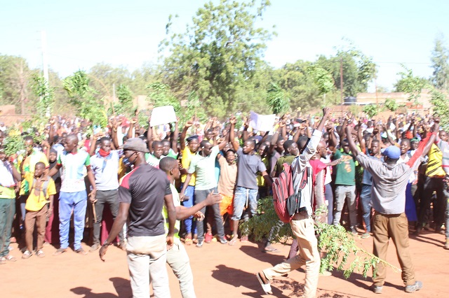 Une vue de manifestants à Dédougou dans la Boucle du Mouhoun