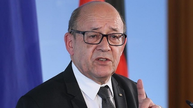 Jean Yves Le Drian, ministre français chargé des Affaires étrangères