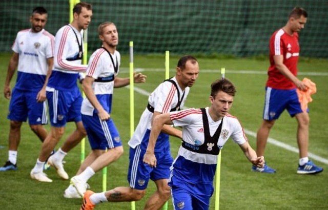 Des joueurs de l'équipe nationale russe