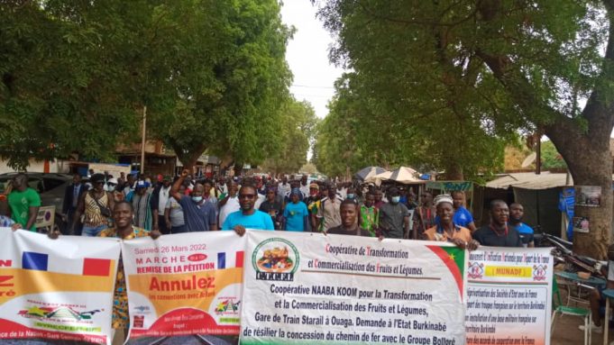 Ouagadougou: des populations exigent l’annulation du contrat ferroviaire avec Bolloré
