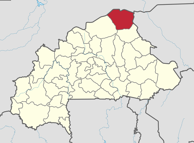 La province de l'Oudalan en rouge