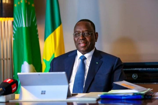 Le chef d'Etat sénégalais Macky Sall, président en exercice de l'Union africaine