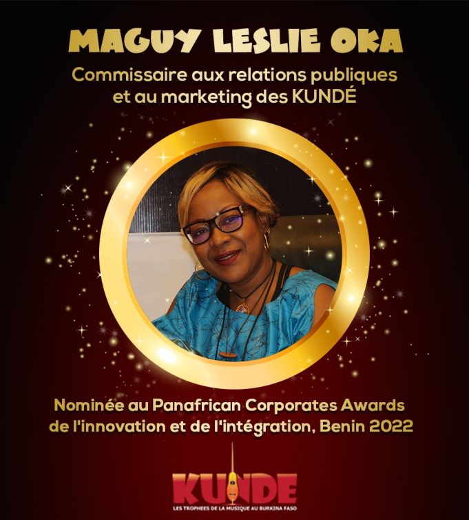 Maguy Ursula Leslie Oka, nominée au Panafrican Corporates Awards de l’innovation et de l’intégration, Bénin 2022