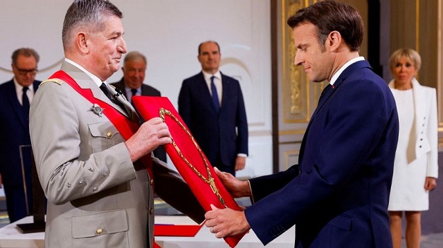 Réinvestiture de Emmanuel Macron au palais présidentielle de l'Elysée.