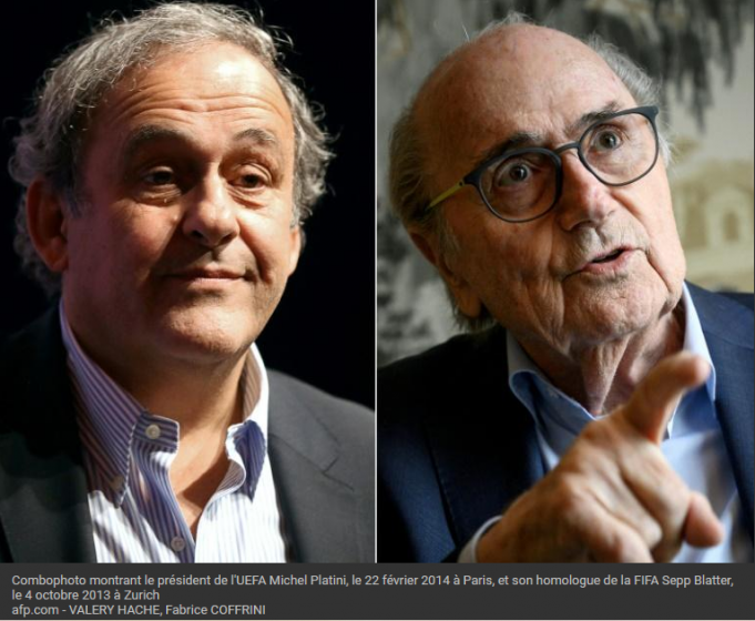 Suisse: le parquet requiert un an et huit mois de prison avec sursis contre Platini et Blatter