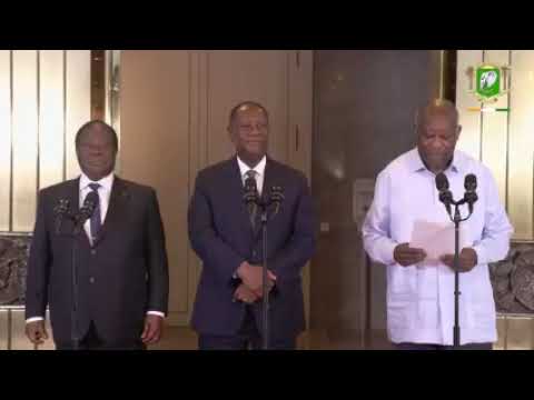 VIDEO-Côte d’Ivoire: une rencontre des chefs d’Etat ivoirien pour « décrisper le climat socio-politique national »