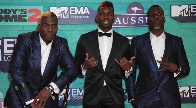 De gauche à droite, les footballeurs Mathias Pogba, Paul Pogba et Florentin Pogba (Ph. AP)