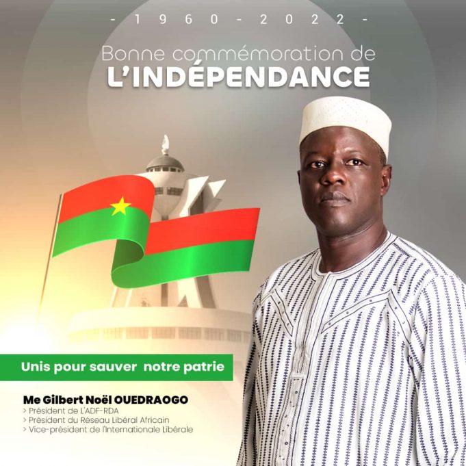 Burkina/62 ans d’indépendance: Me Noël Ouédraogo salue « la capacité de résilience (du) peuple »