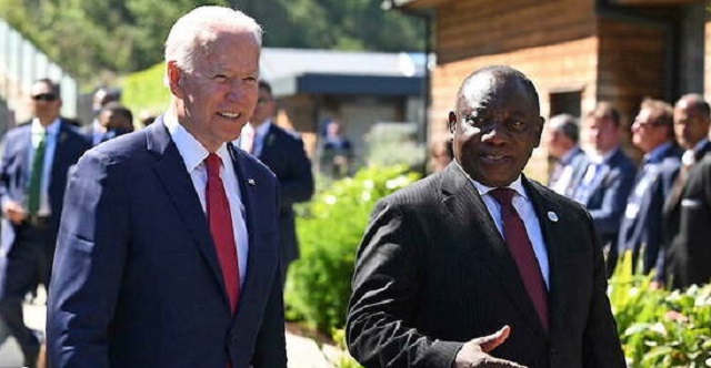 Le président américain Joe Biden et son homologue sud-africain, Cyril Ramaphosa
